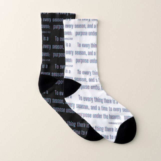 Calcetines Eclesiastés 3:1 Verso Bíblico Duo Estampado (Par)