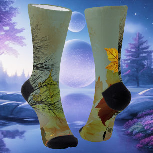 Calcetines Ecos dorados: reflexión del otoño