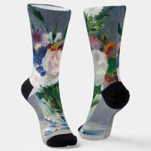Calcetines Edouard Manet - Flores en una bolsa de cristal