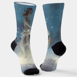 Calcetines Edwin Blashfield Stars dispersando Art Nouveau