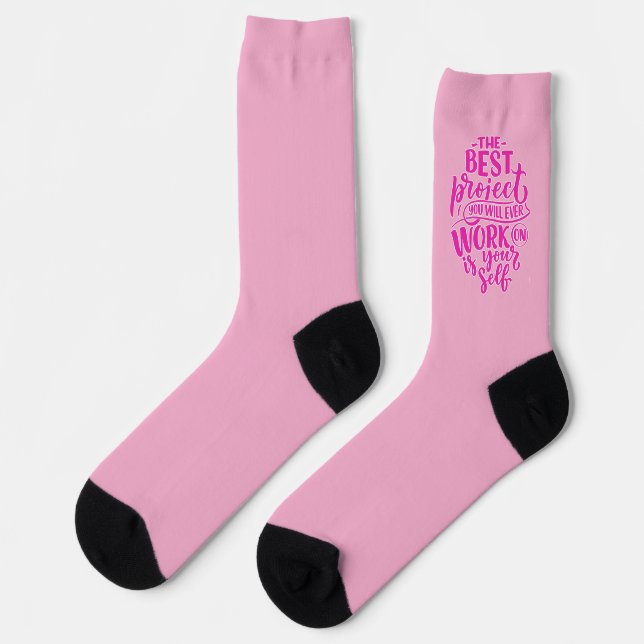 Calcetines Ejercicio para Mujeres Trabaja en Ti Misma  (Izquierda)
