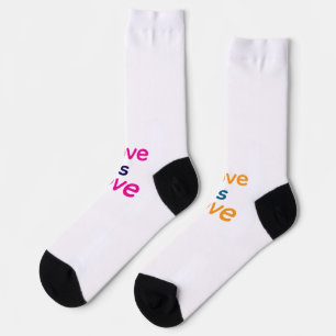 Calcetines El amor es amor naranja azul orgullo colorido LGBT