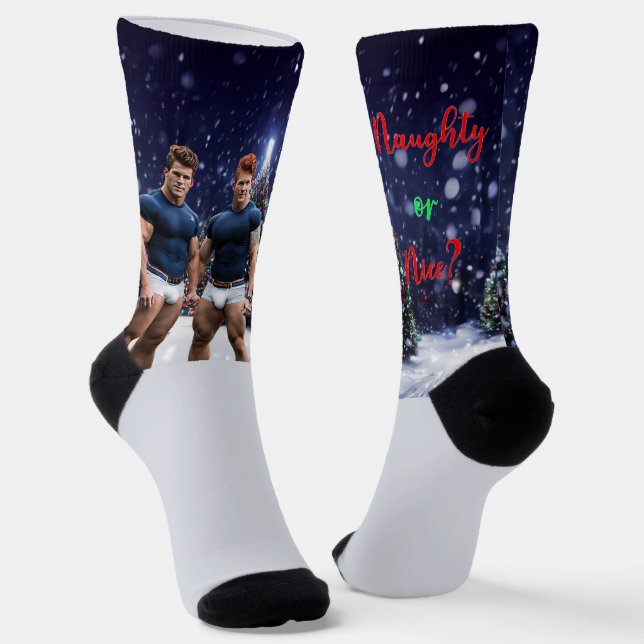 Calcetines El árbol de Navidades de SlipperyJoe con cubierta  (Angular)