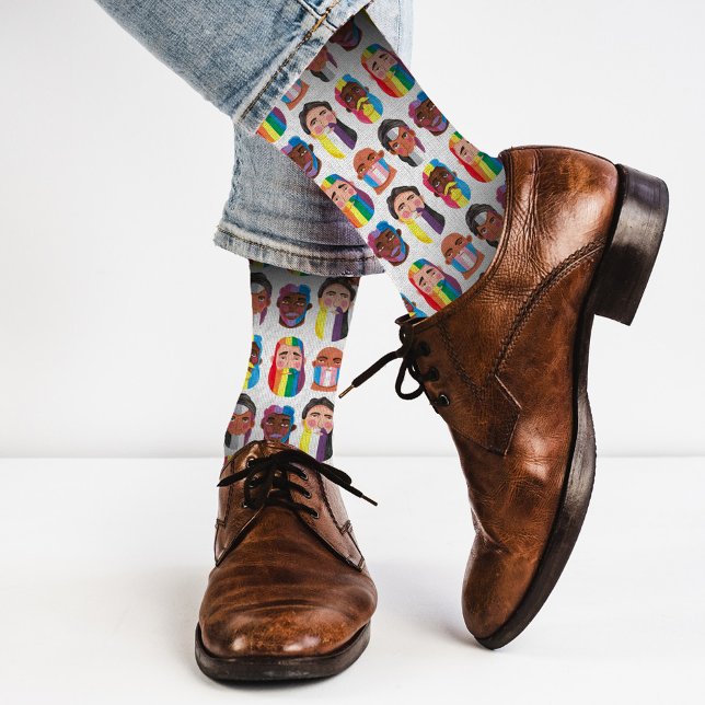 Calcetines El arcoiris del orgullo gay banderas de género bar (Subido por el creador)