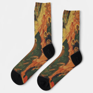 Calcetines El bautismo del icono bizantino de Jesucristo