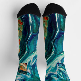 Calcetines El cuadro abstracto del hielo y el pescado