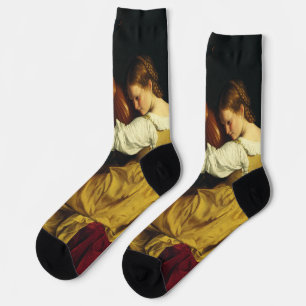 Calcetines El intérprete de laúd por Orazio Gentileschi Arte