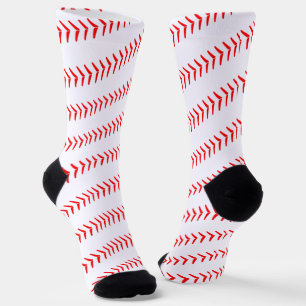 Calcetines El jugador de béisbol Red Laces Spiral Fun Sports