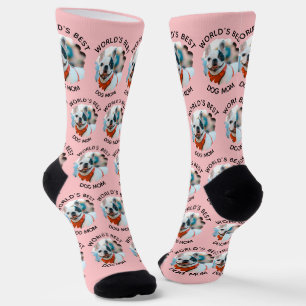 Calcetines El mejor día de la madre del perro Personalizado d