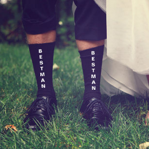 Calcetines El mejor hombre boda negro personalizado