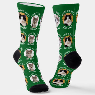 Calcetines El mejor papá gato del mundo - Personalizado 3 fot