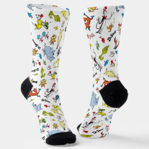 Calcetines El mundo del patrón de Dr. Seuss
