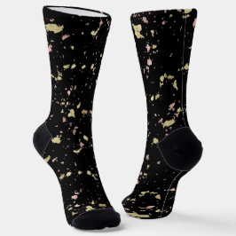 Calcetines El oro mate y el oro Rosa caen en negro