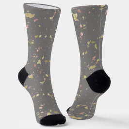 Calcetines El oro mate y el oro Rosa choca con el gris cálido