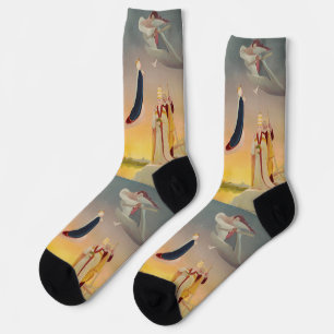Calcetines El Papa de Roma, Virgen María y Jesús