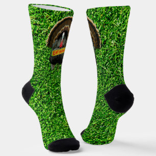 Calcetines El pavo orgulloso de SlipperyJoe come jamón colgar