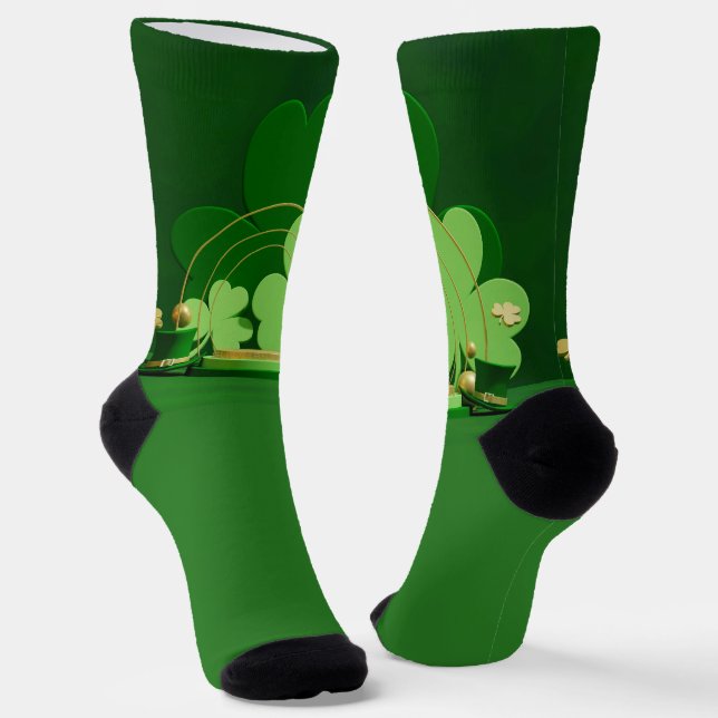 Calcetines El trébol de tres hojas del Día de San Patricio de (Angular)