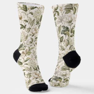 Calcetines Elegancia Botánica Delicada Atemporal