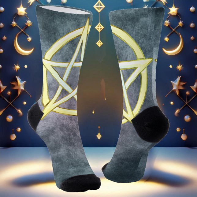 Calcetines Elegancia celeste: Pearl Pentagram (Subido por el creador)