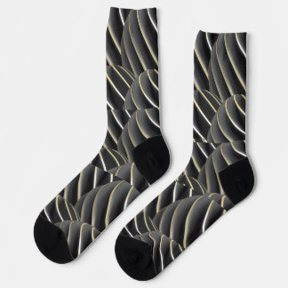 Calcetines Elegancia en contraste: diseño de línea negra y do