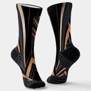 Calcetines Elegancia geométrica metálica Art Déco
