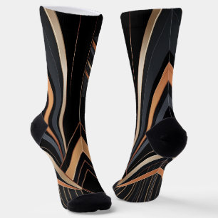 Calcetines Elegancia geométrica metálica Art Déco