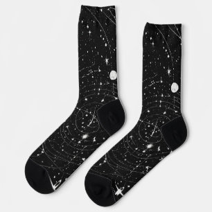 Calcetines Elegancia nocturna: Colección de diseño de estrell