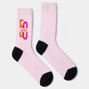 Calcetines Elegante 50 y fabuloso color rosa de los 50 años