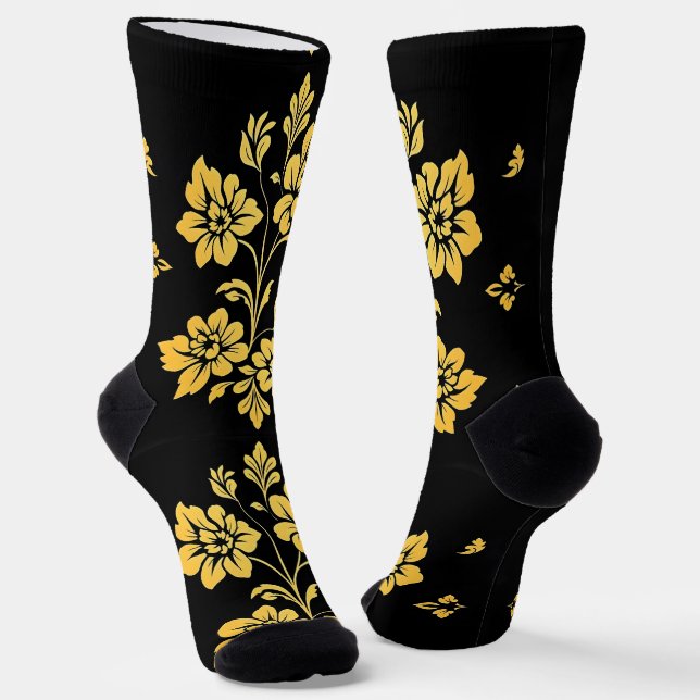 Calcetines Elegante Colección Floral de Lujo Moderno (Angular)