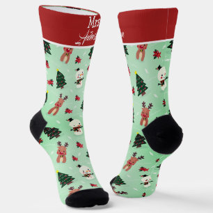 Calcetines Elegante Cute Merry Christmas Sr. y Sra. Couple