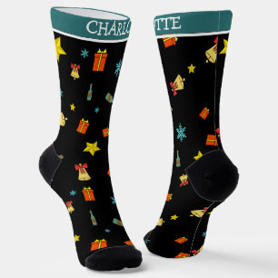 Calcetines Elegante Cute Merry Christmas Sr. y Sra. Couple