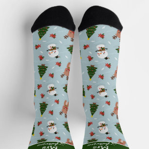 Calcetines Elegante Cute Merry Christmas Sr. y Sra. Couple