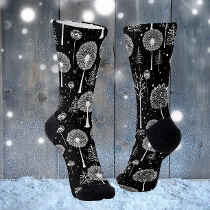 Calcetines Elegante Dandelion y árbol de Navidad