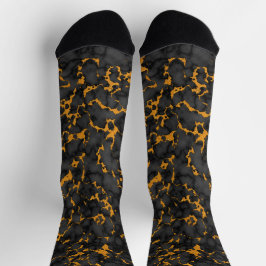Calcetines Elegante diseño de textura de mármol negro y oro