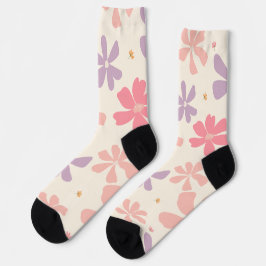 Calcetines Elegante estampado floral Arte botánico para el am