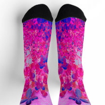 Elegante Hortensia Fuchsia y Limelight Azul Oscuro
