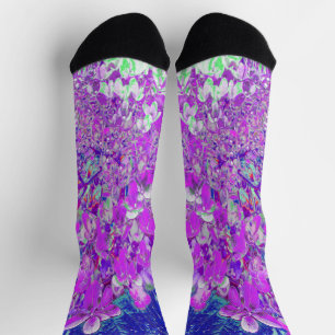 Calcetines Elegante Hortensia Limelight Morada y Azul