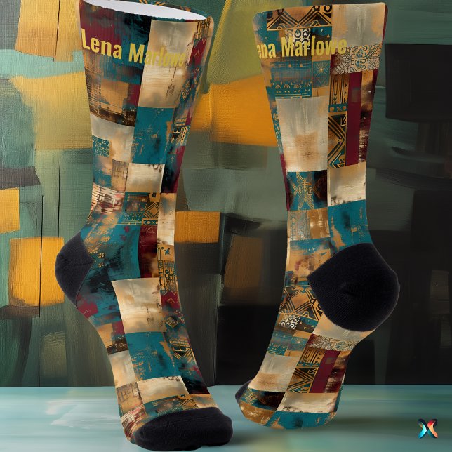 Calcetines Elegante Patchwork Abstracto – Artístico Personali (Subido por el creador)