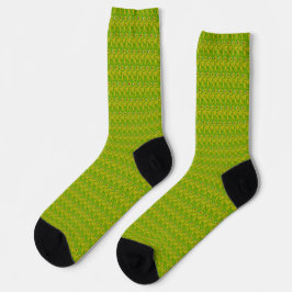 Calcetines Elegante patrón floral verde chartreuse