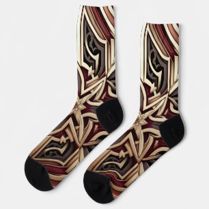 Calcetines Elegante patrón geométrico moderno de estrellas