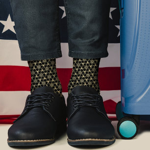 Calcetines Elegante Patrón Starry Clásico Moderno Guay Negro