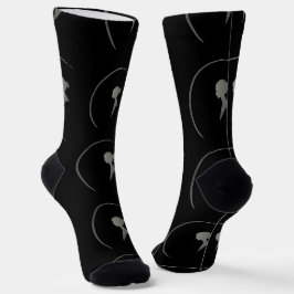 Calcetines Elegante Silueta Femenina Arte Minimalista de Luna