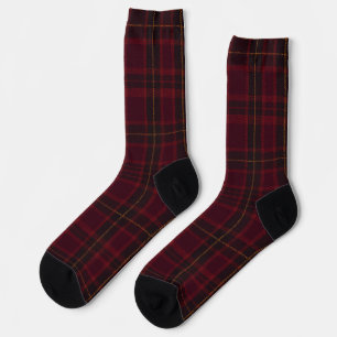Calcetines Elegante Tartán Burgundy