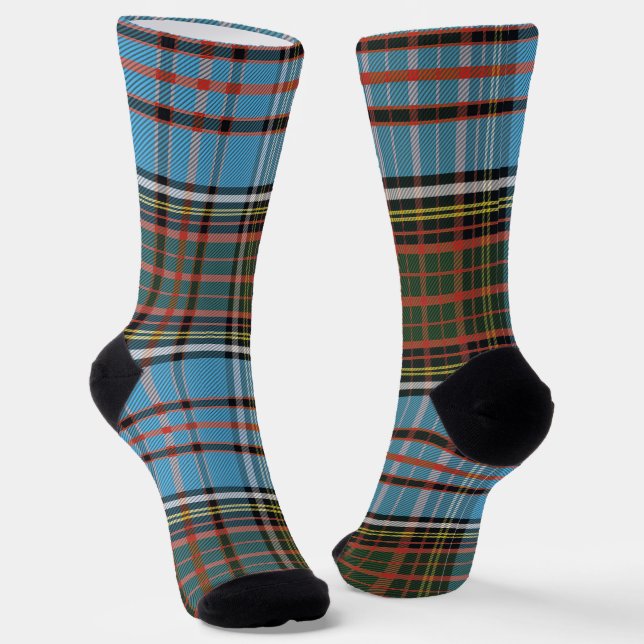 Calcetines Elegante Tartán de Cuadros Rústicos (Angular)