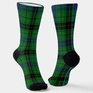 Calcetines Elegante Tartán Rústico Verde a Cuadros