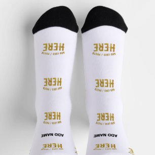 CALCETINES ELEGANTES PERSONALIZABLES BLANCOS MODERNOS VERIFIC