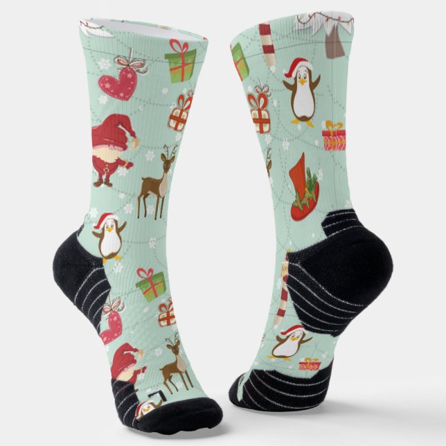 Calcetines Elementos de Navidad Renoes Elfos  (Angular)
