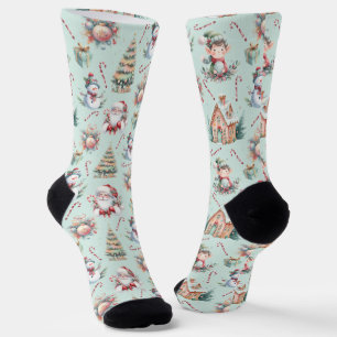 Calcetines Elementos de Navidades personalizados