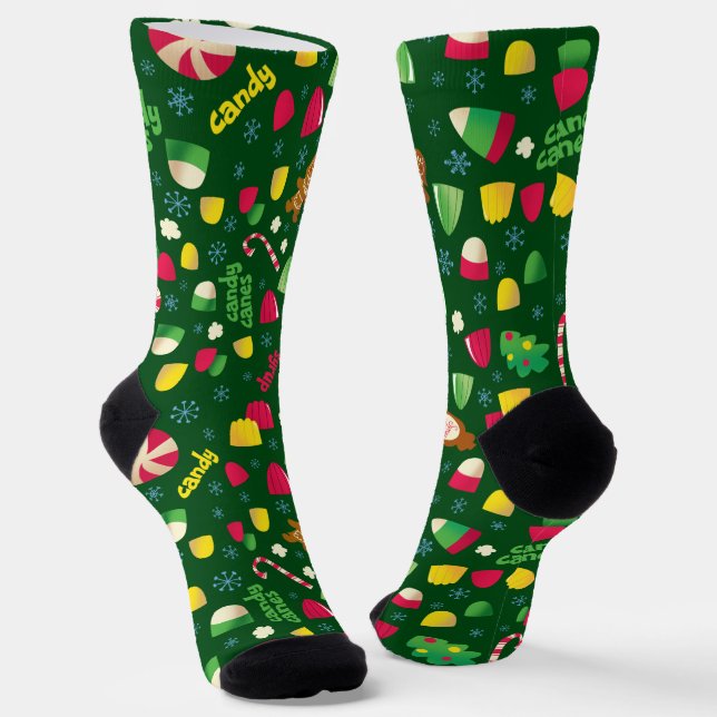 Calcetines Elf the Movie Candy Pattern Socks (Angular)
