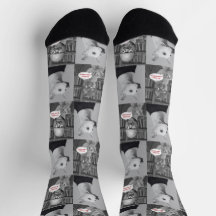 Ella, Su, Marfil Crazy Crew Socks